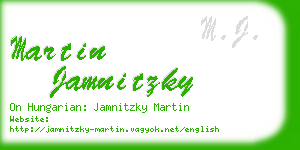 martin jamnitzky business card